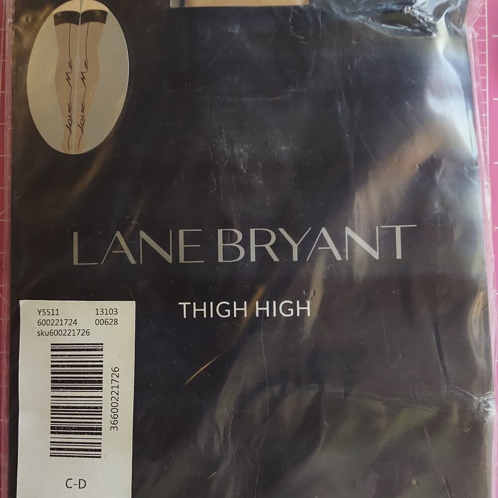 NWT Back Seam Thigh High Stockings "Love Me"